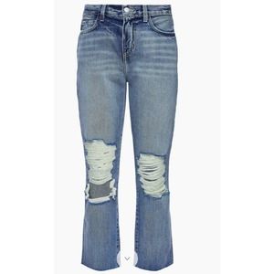 NWT L'AGENCE Adele Jeans 28 Highrise Crop Stovepipe Celestine Color